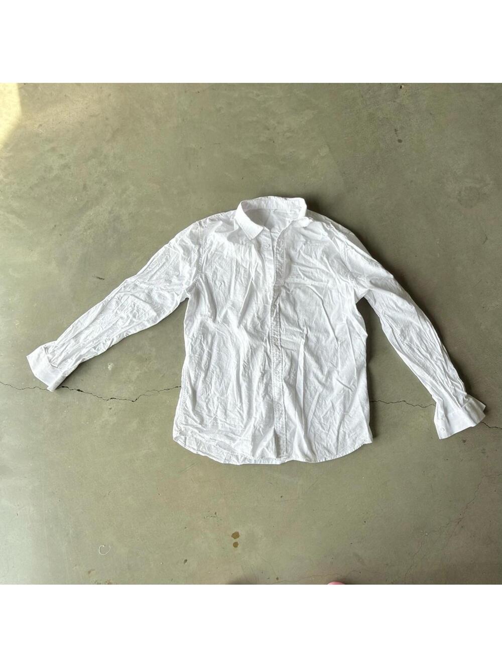 Amazon / Classic Linen Casual Button Down Shirt / White